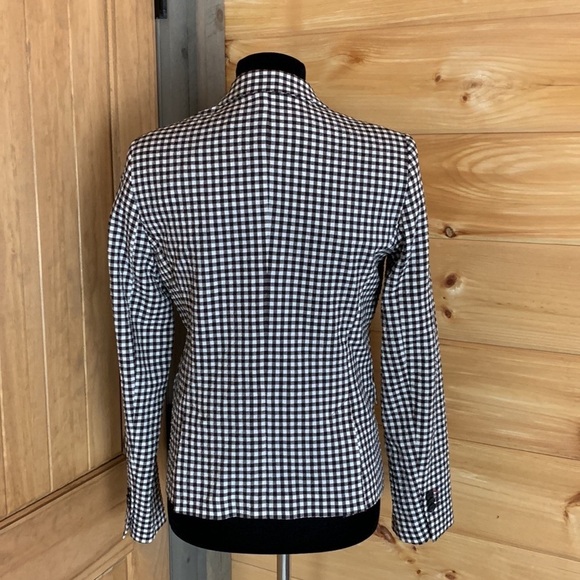 Brooks Brothers Red Fleece black & cream seersucker checkered blazer Size 4 - Picture 3 of 13